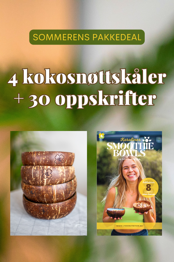 Sommerens Pakkedeal - 4 kokosnøttskåler + 30 oppskrifter